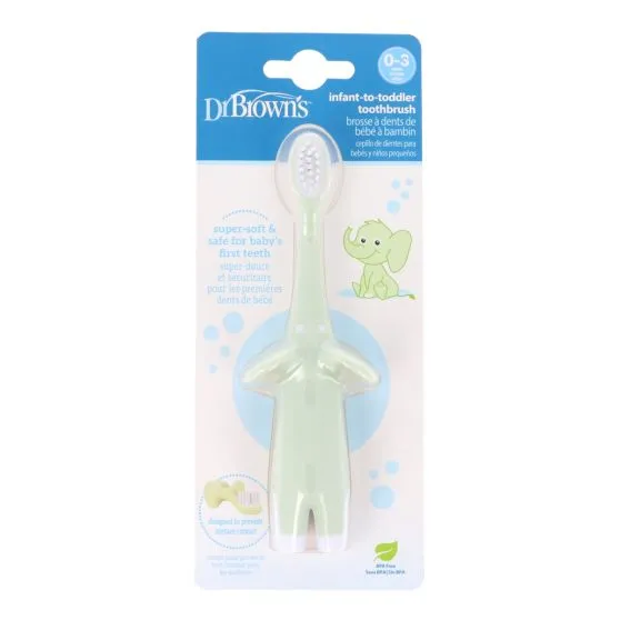 Cepillo de Dientes Bebé Dr. Brown Elefante | De 0 a 3 Años
