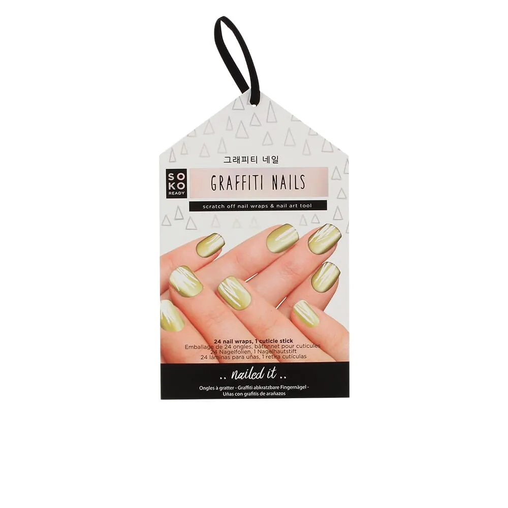 GRAFFITI NAILS KIT 24 Uds