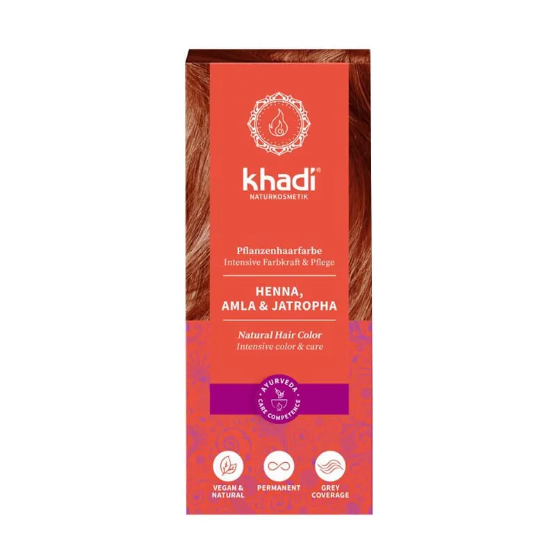 Henna Natural Con Amla y Jatropha Rojo 100g