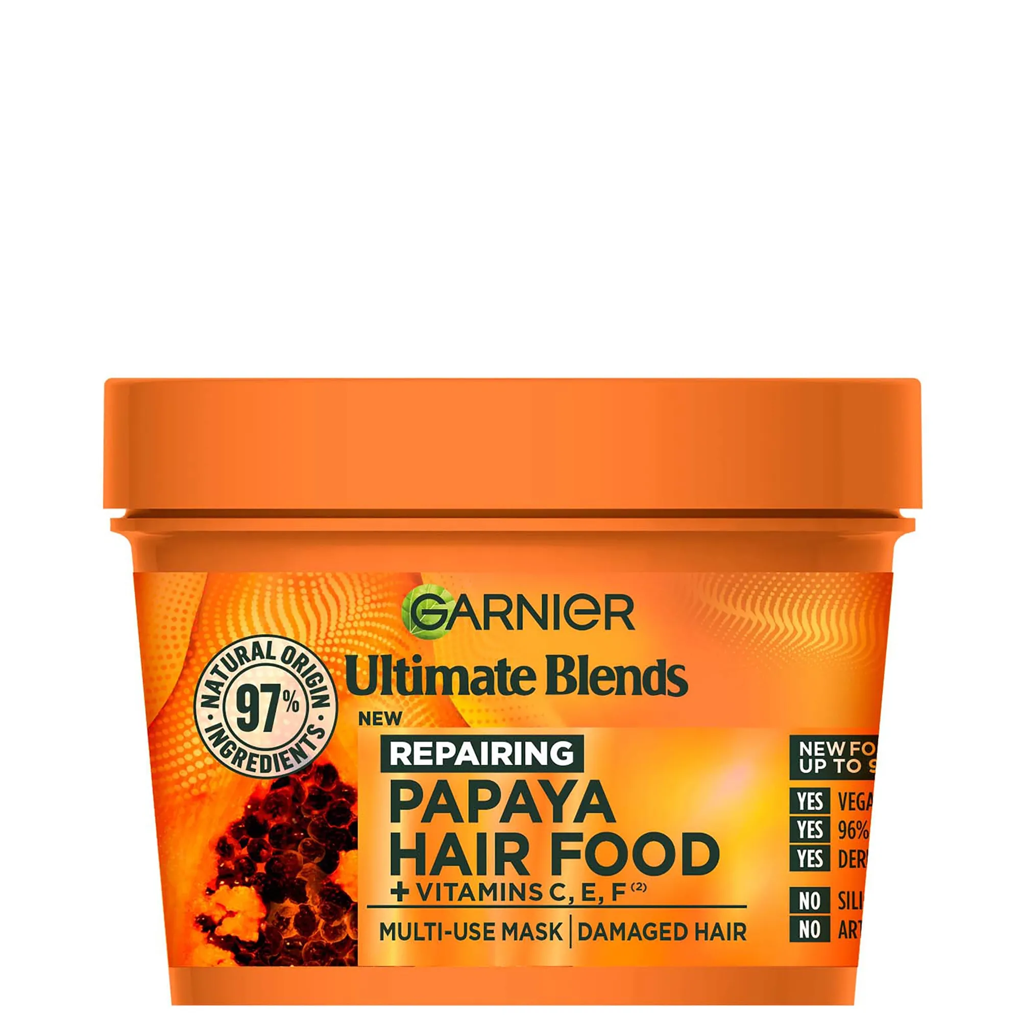 Garnier Ultimate Blends Hair Food Papaya 3-in-1 Damaged Hair Mask Treatment 390ml