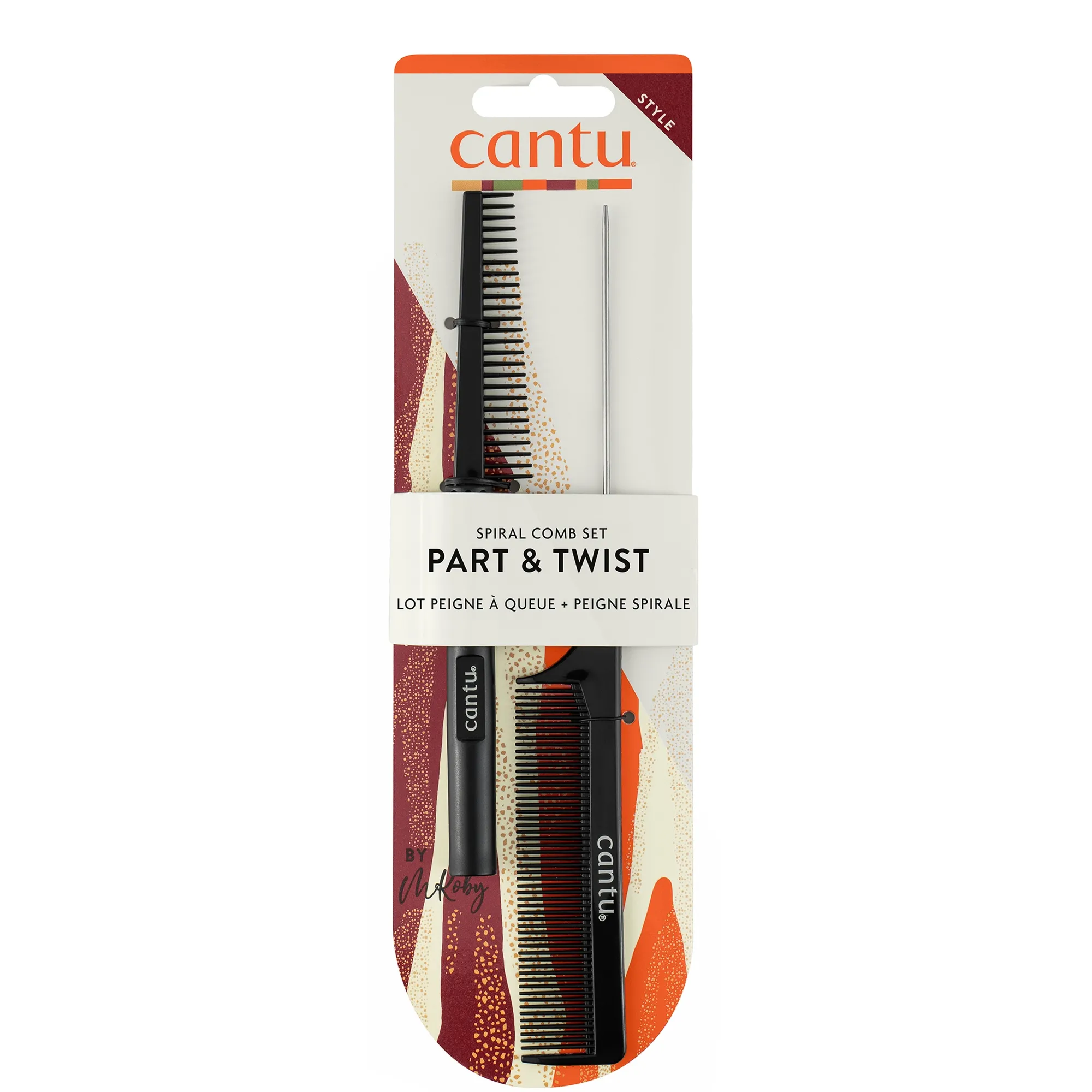Cantu Spiral Style Part and Twist Comb 2Ct Pack