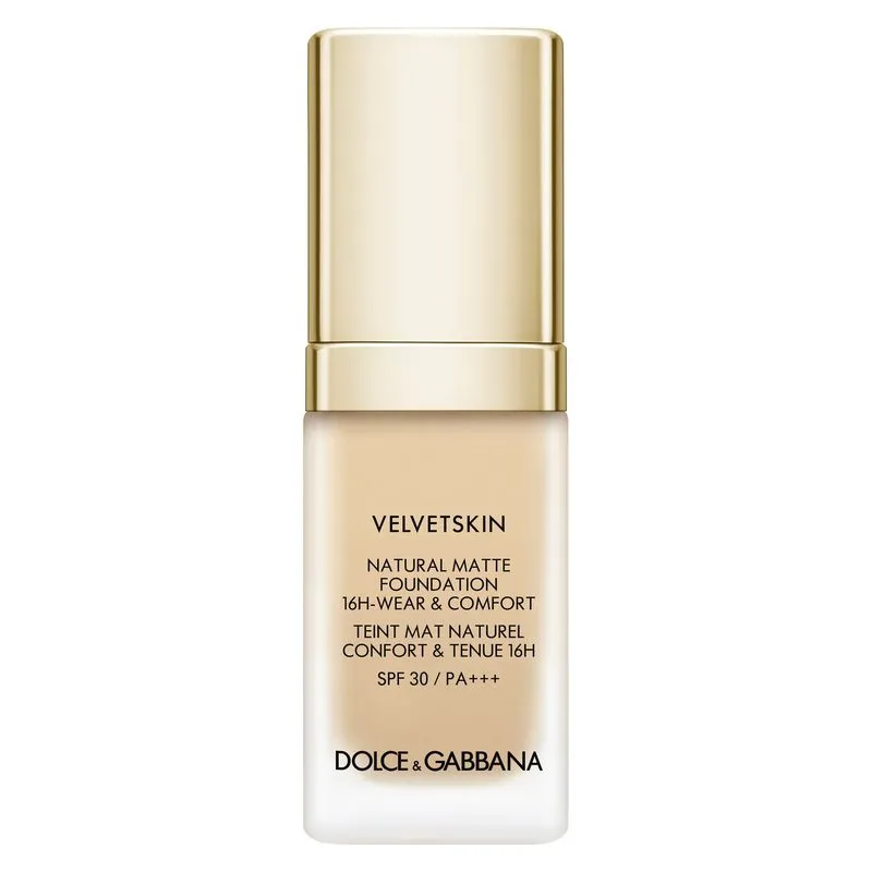 Dolce & gabbana Velvetskin Natural Matte Foundation 16H-Wear & Comfort Spf 30 / Pa+++ 390 - TOFFEE (30 ML)