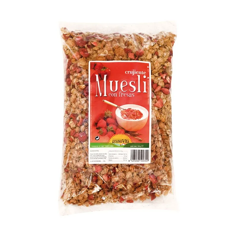 MUESLI CRUJIENTE CON FRESAS