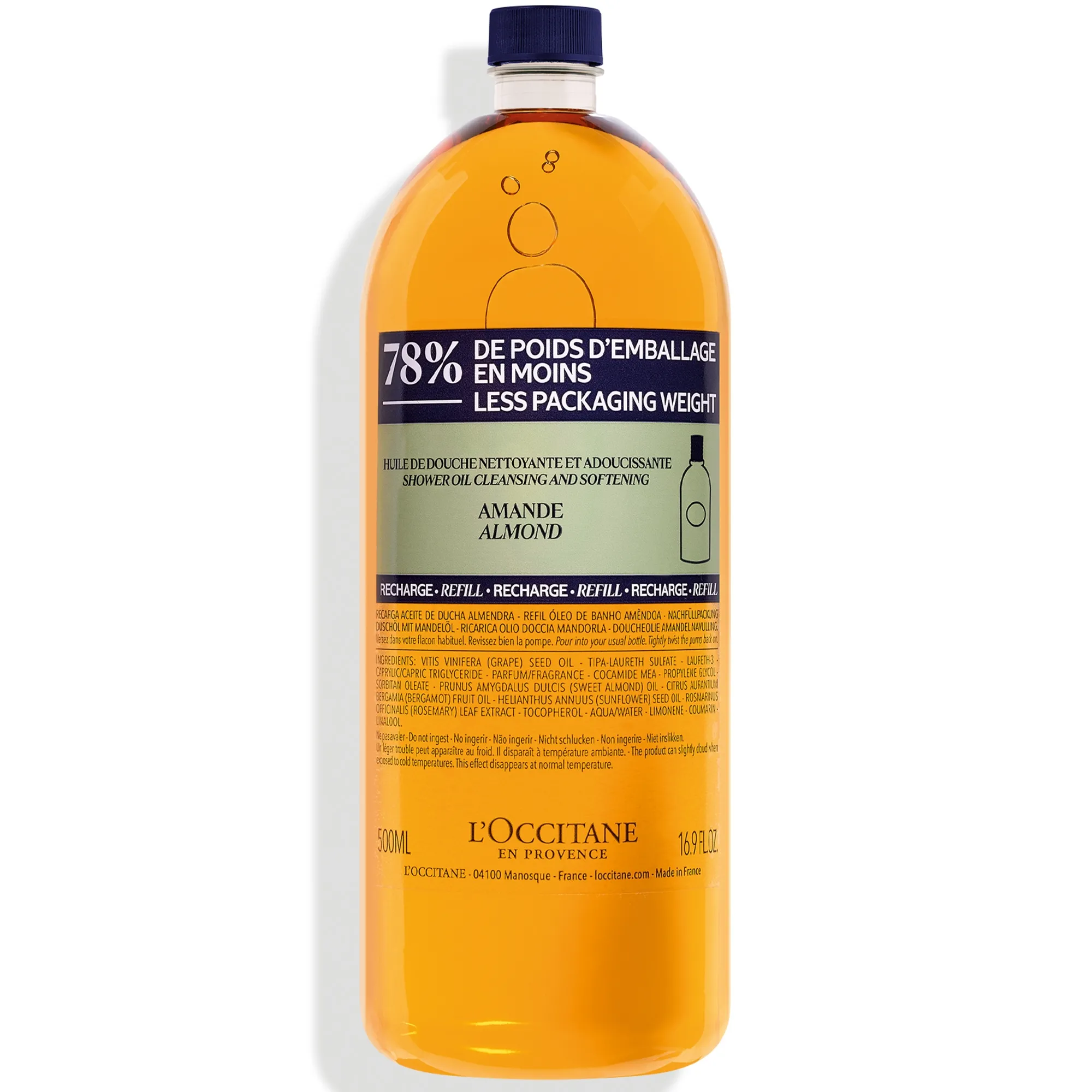 L'Occitane Ecorrecarga aceite de ducha Almendra 500ml