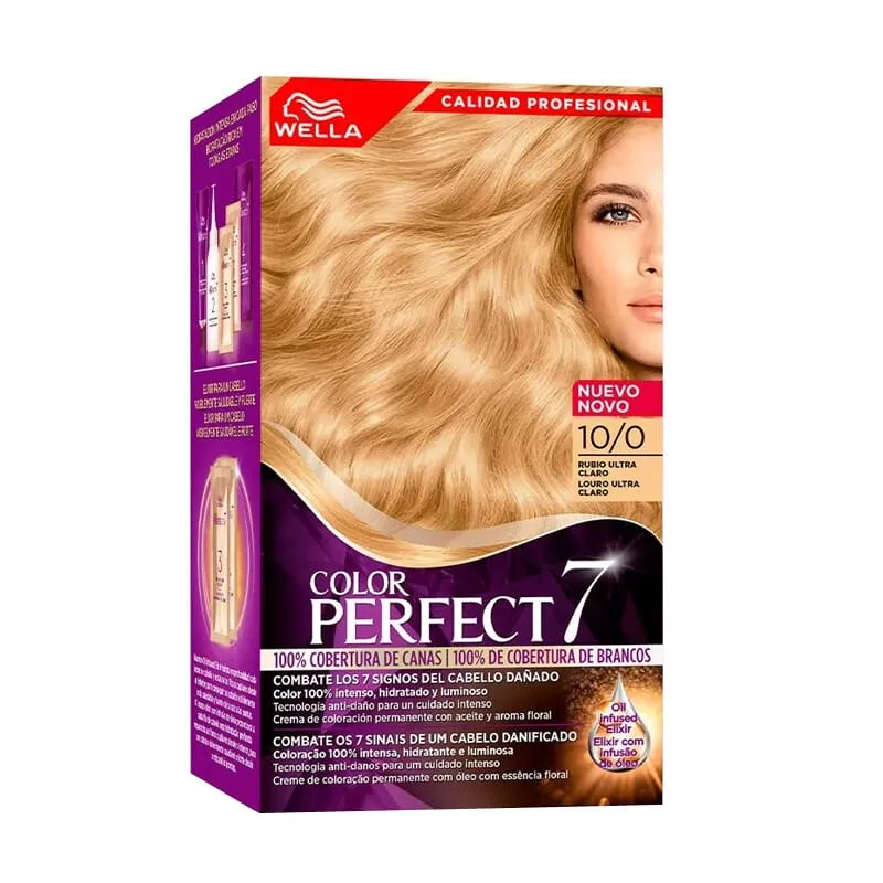 Color Perfect 7 100% Cobertura De Canas #10/0 -Rubio Ultra Claro