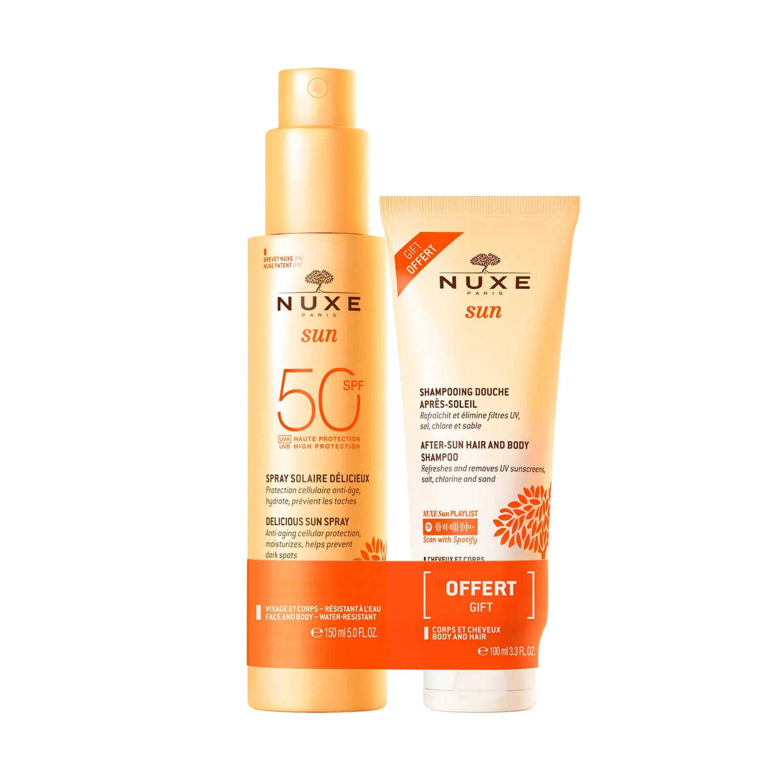 Sun Spray Rostro Y Cuerpo SPF50 150 ml + Champú Ducha 100 ml