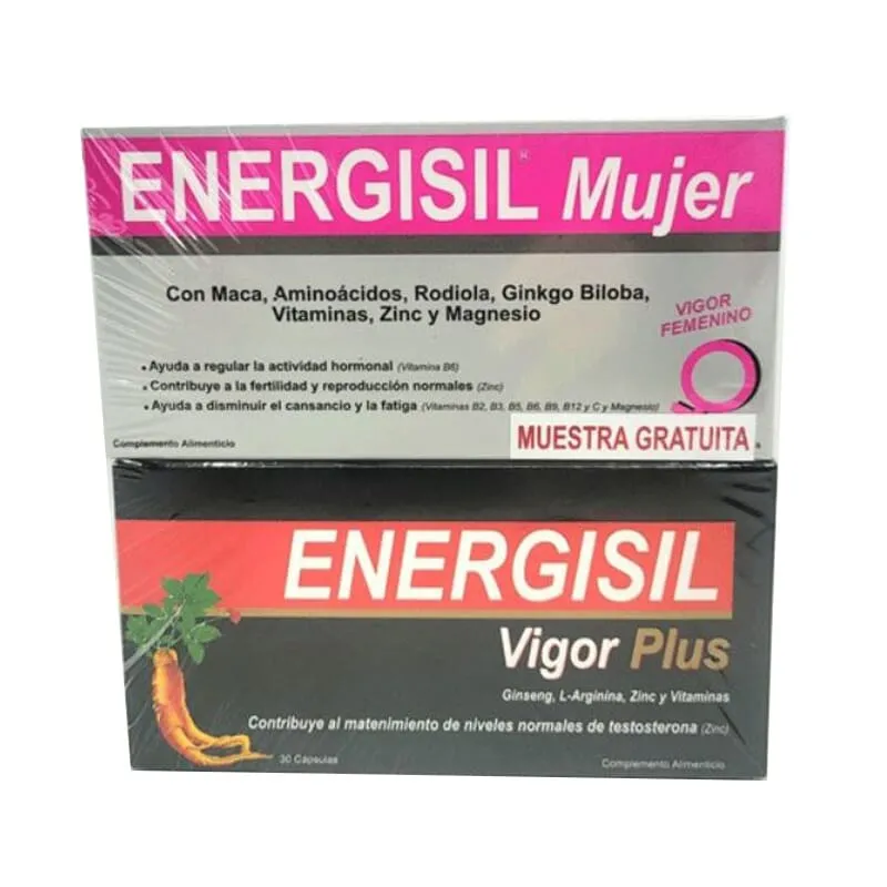 Pack Energisil Vigor Plus 30 Caps + Energisil Mujer 15 Caps