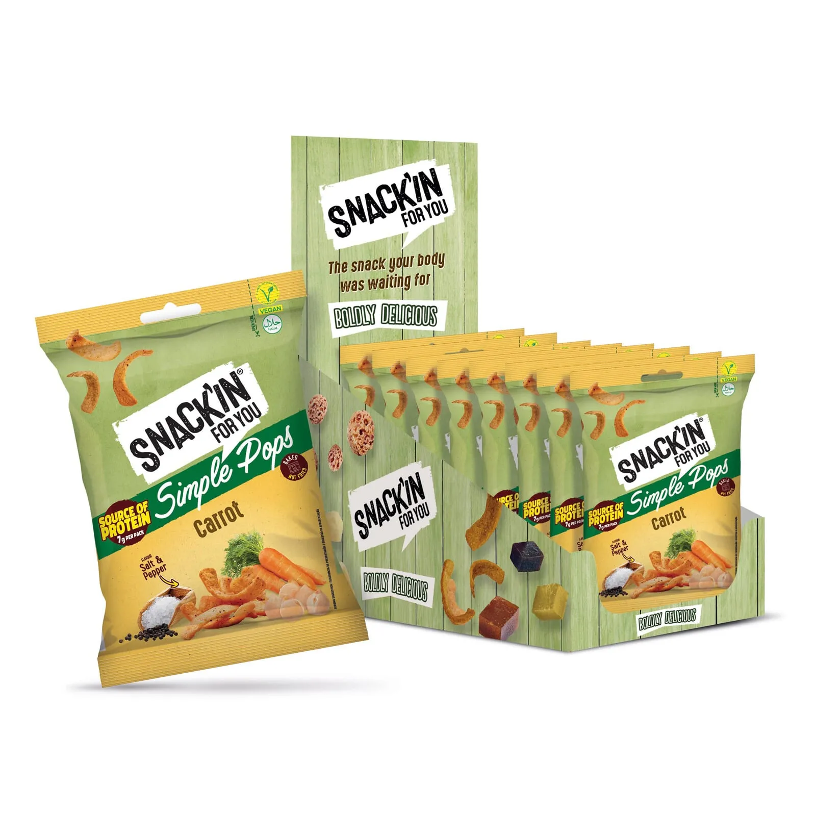 Simple Pops Carrot Salt & Pepper 8 Uds 40g