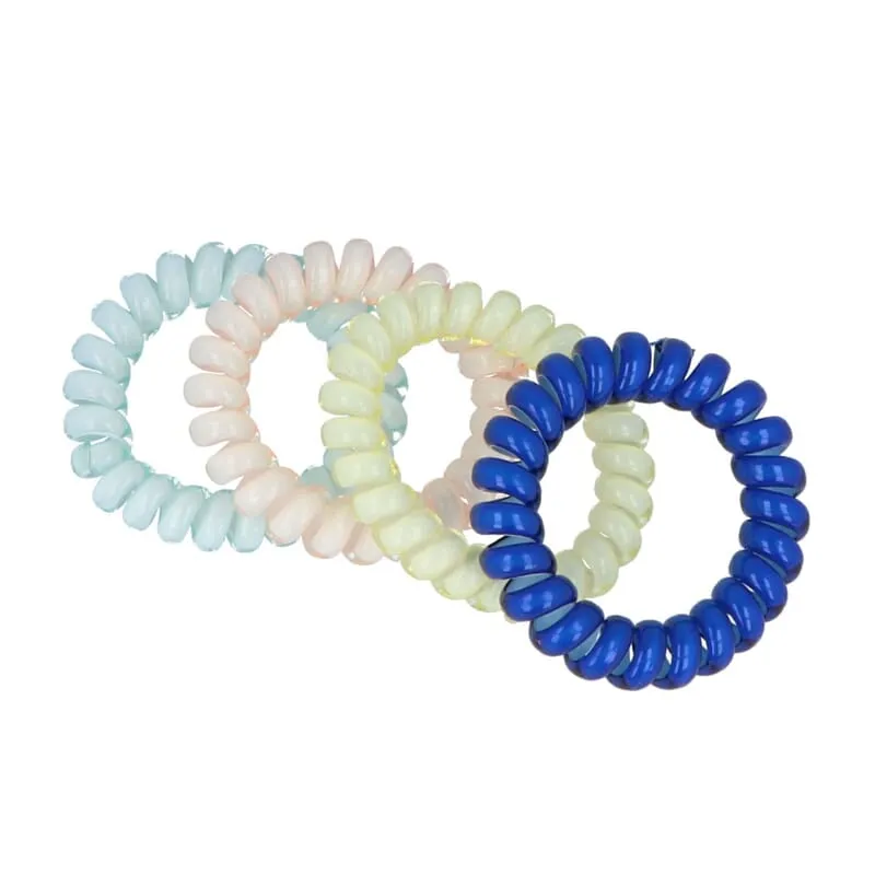 Set 4 Gomas Cable De Télefono Surtido De Colores