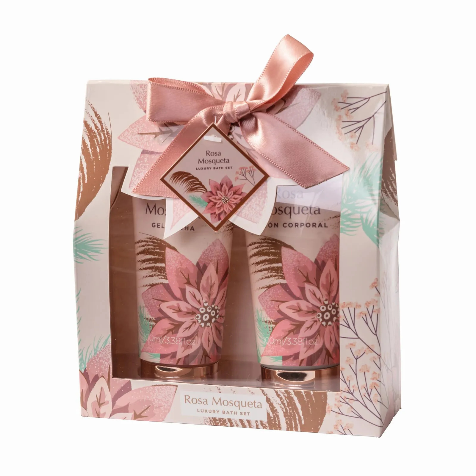 Set De Baño Rosa Mosqueta Gel Ducha 100 ml + Loción 100 ml Lote