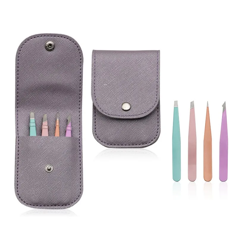 Set Neceser 4 Pinzas Recta Oblicua Angular Y Superfina