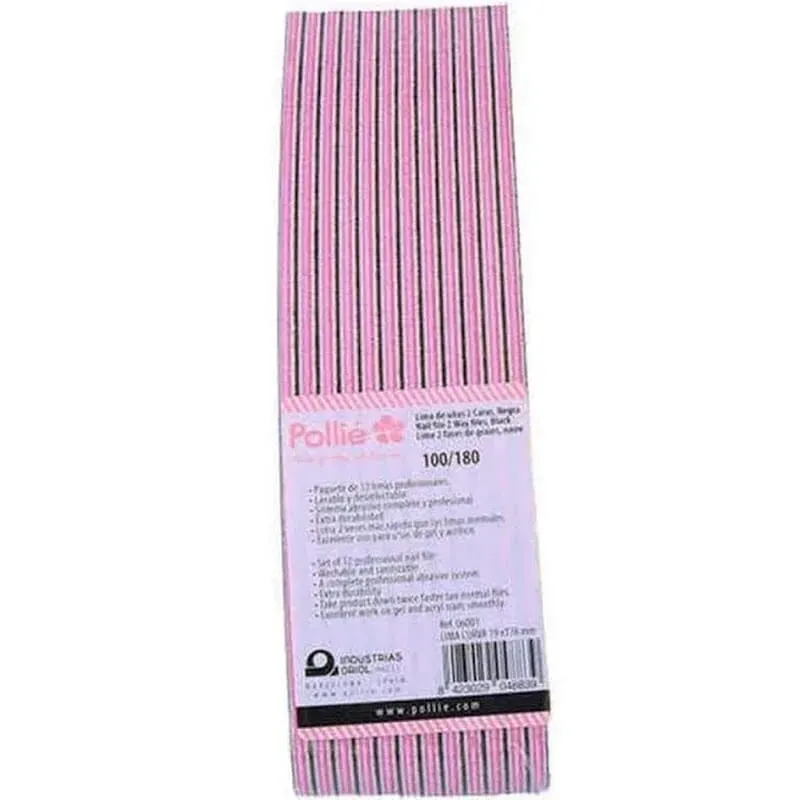 Lima Negra Curva Acolchada 12 Uds