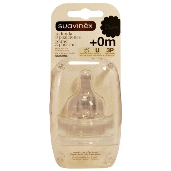 Suavinex Tetina Redonda 3 Posiciones Silicona