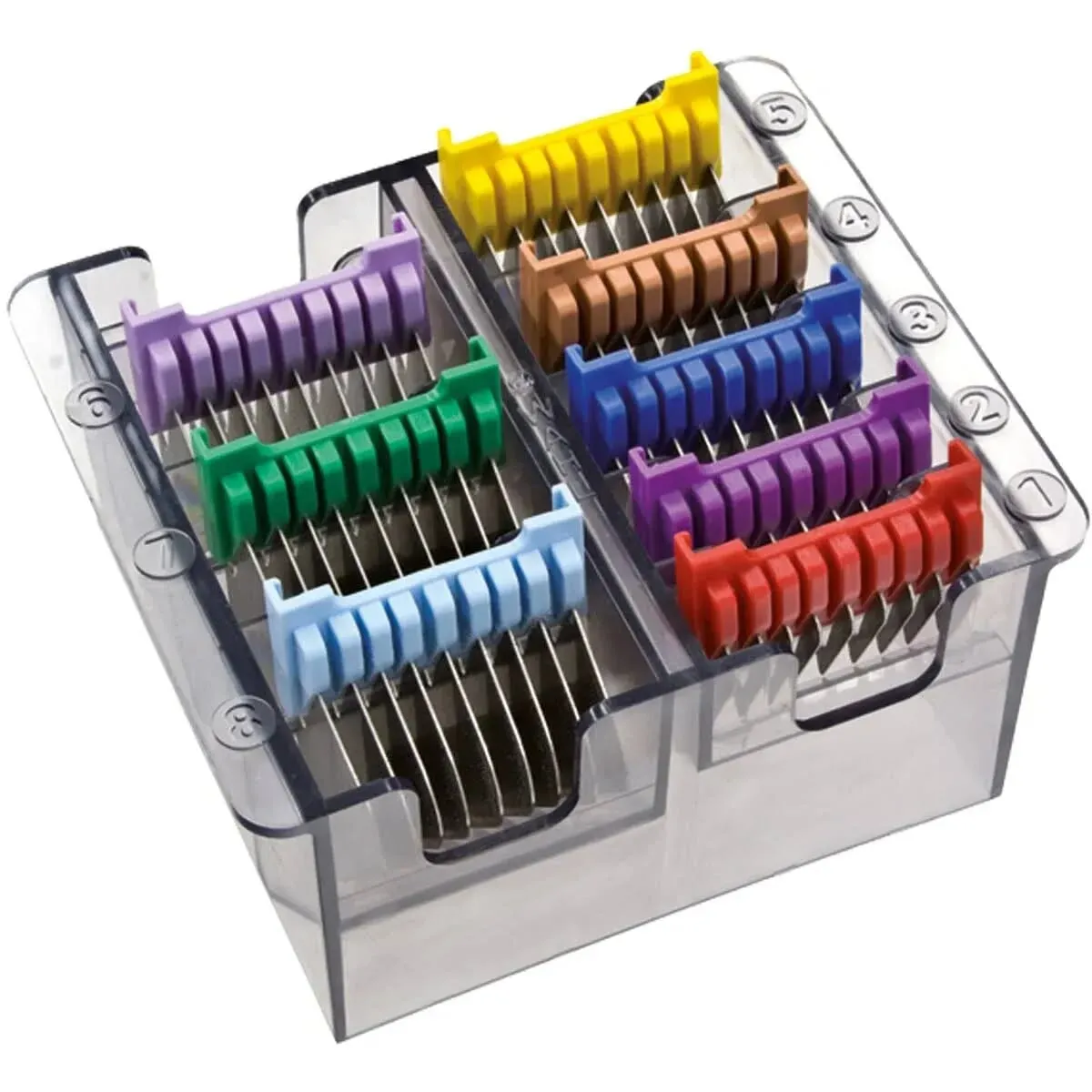 Caja De Peines Metálicos Colores 8 Uds