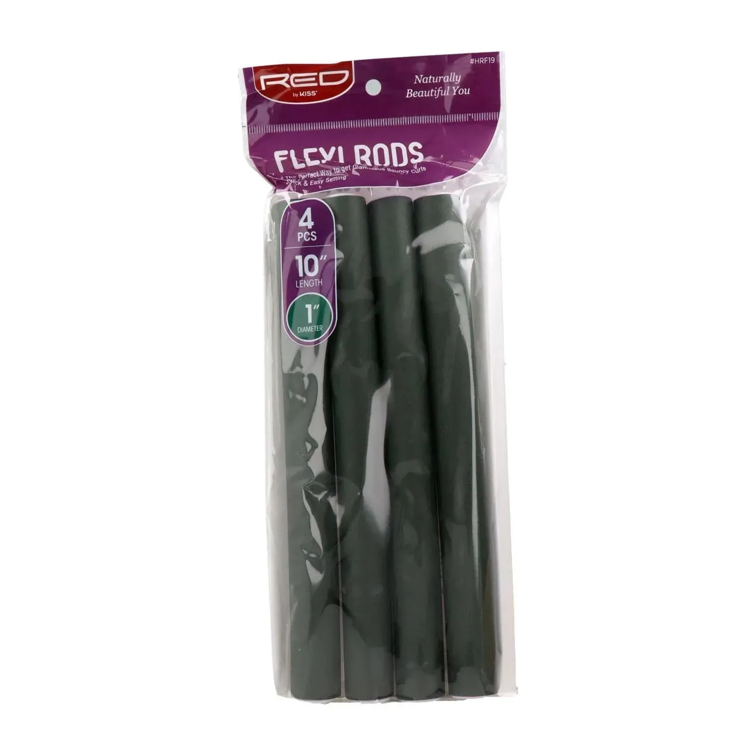 Flexi Rods 10" 1" Rulos Flexibles #Dark Green 4 Uds