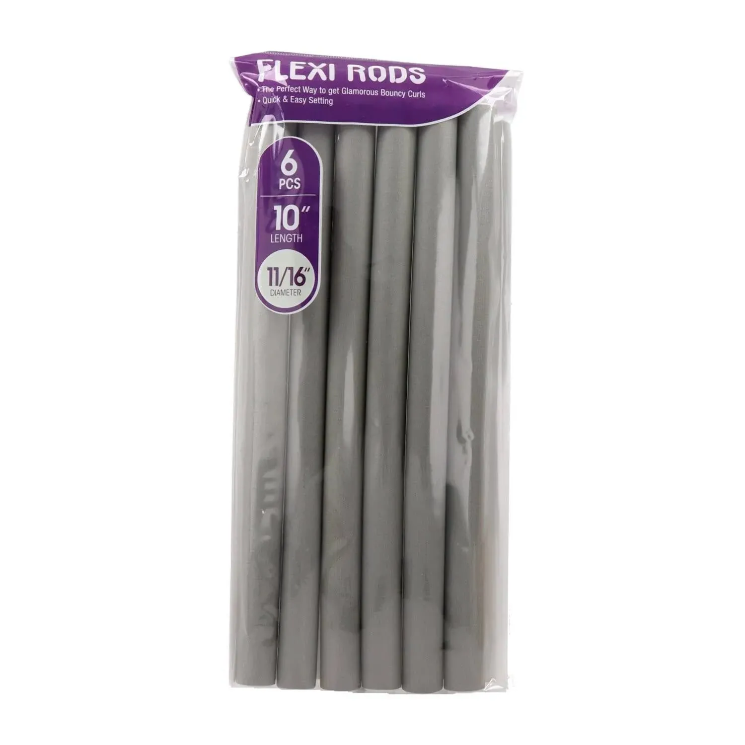 Flexi Rods 10" 11/16" Rulos Flexibles #Gris 6 Uds