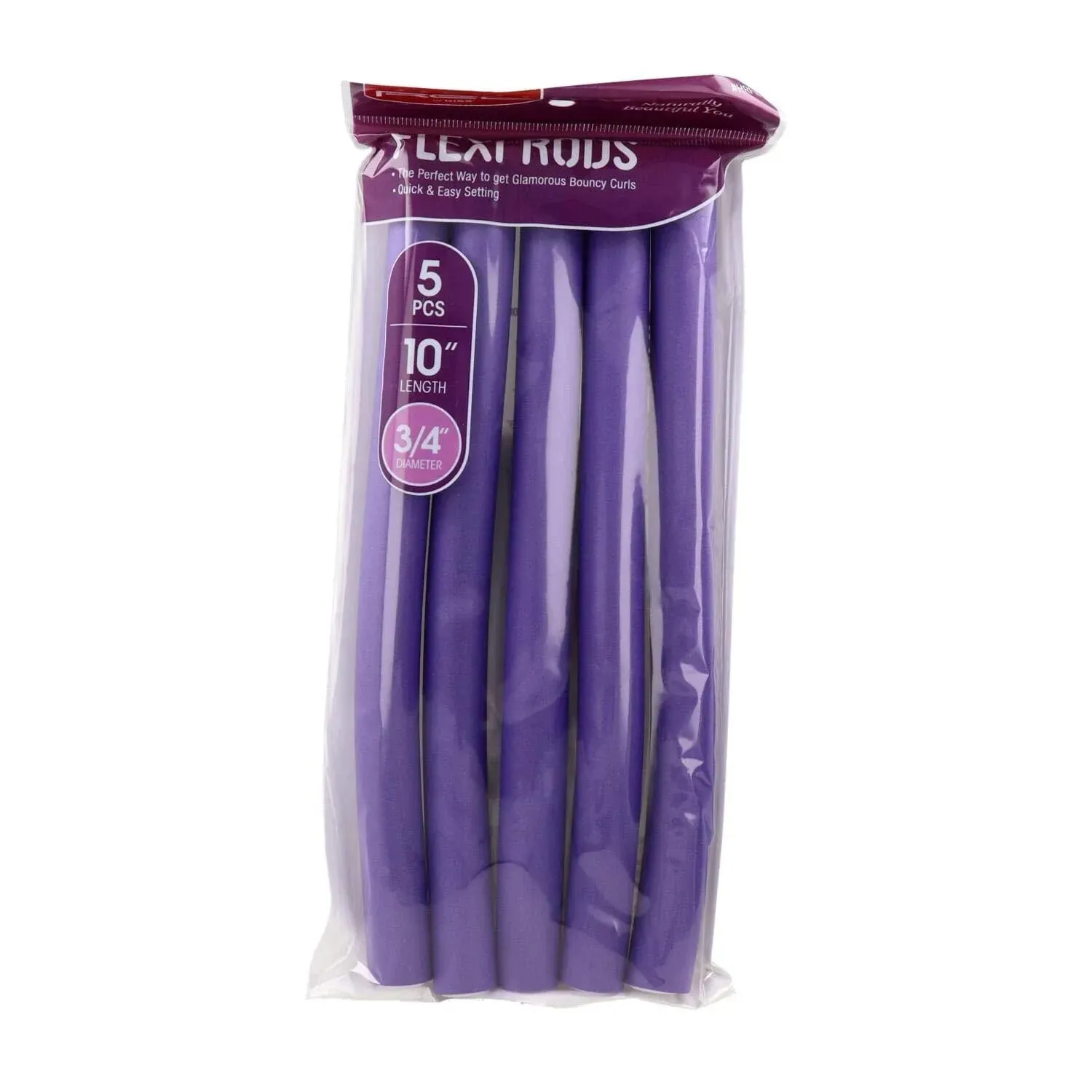 Flexi Rods 10" 3/4" Rulos Flexibles #Purple 5 Uds