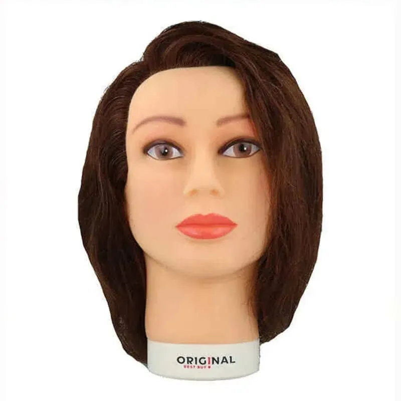 Cabeza De Maniquí Valeska 40 cm Cabello Humano