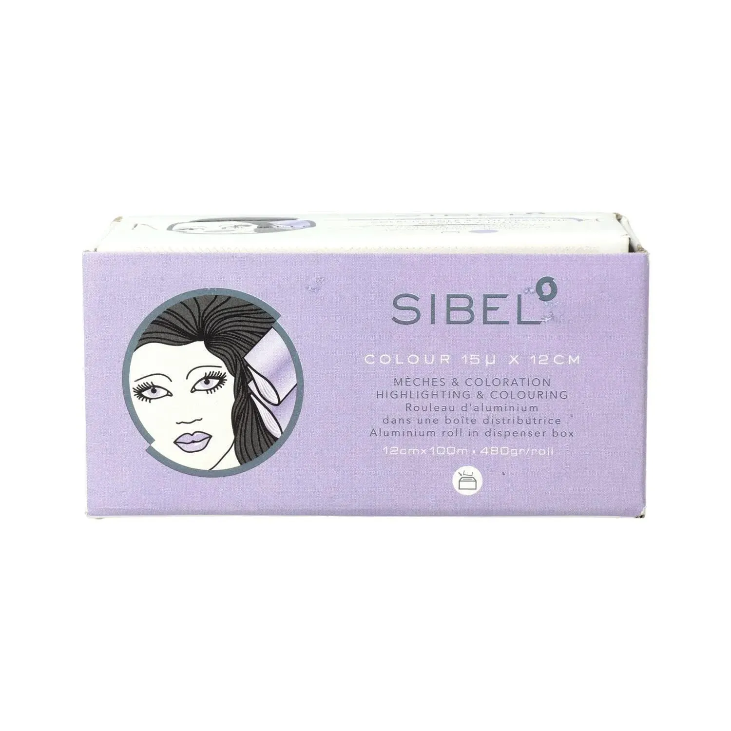 Sibel High Light Papel Aluminio 15 Micras 12 cm #Lila