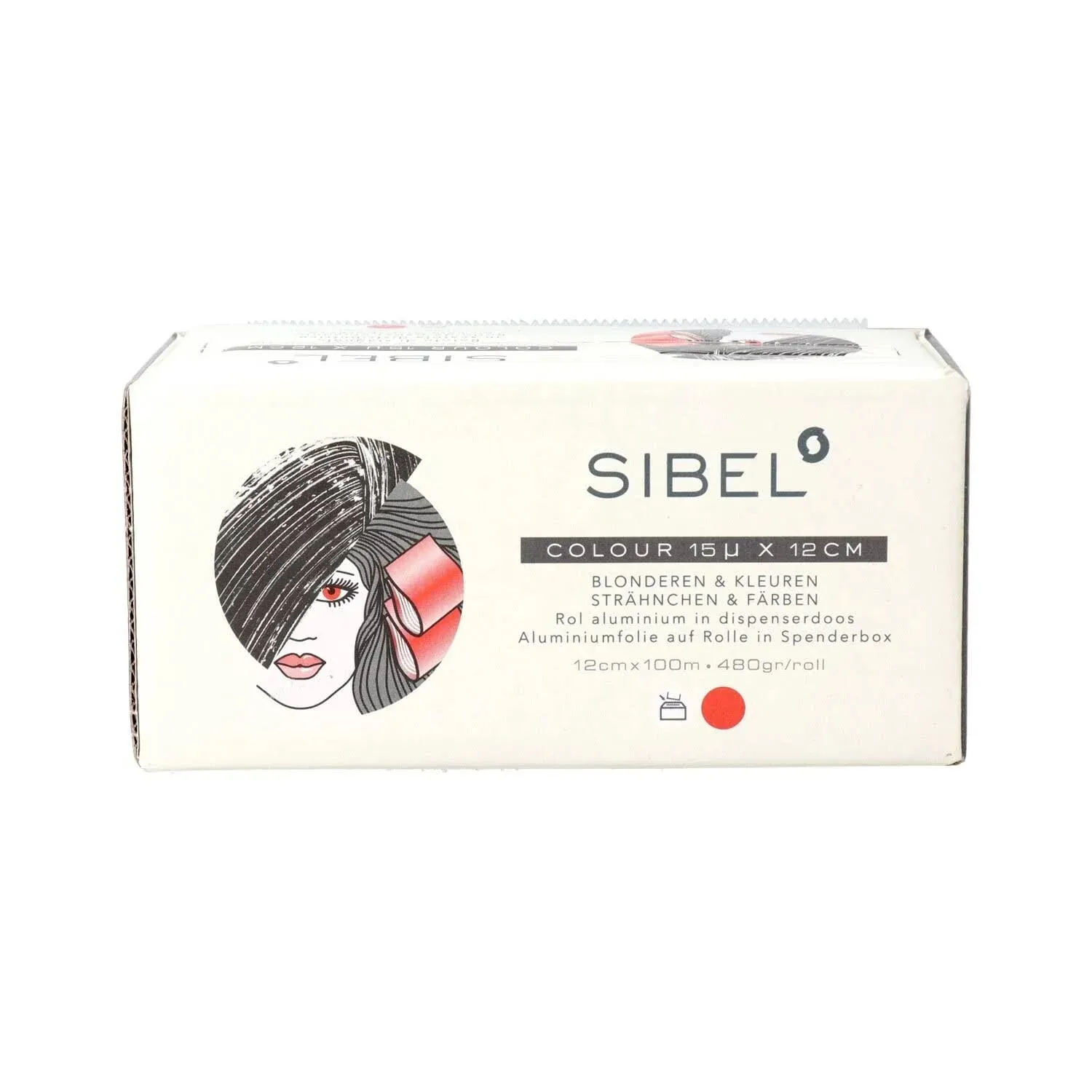 Sibel High Light Papel Aluminio 15 Micras 12 cm #Rojo