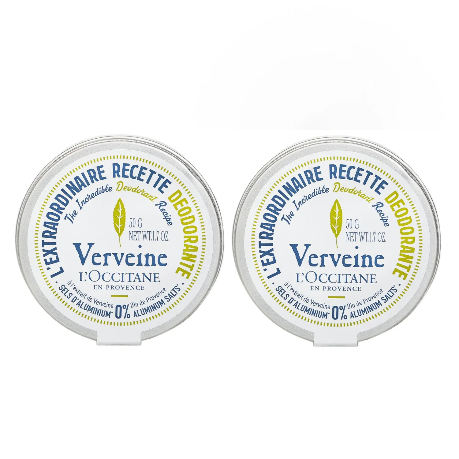【1+1 Set】Verveine (Verbena) Desodorante - 0% Aluminum Salts
