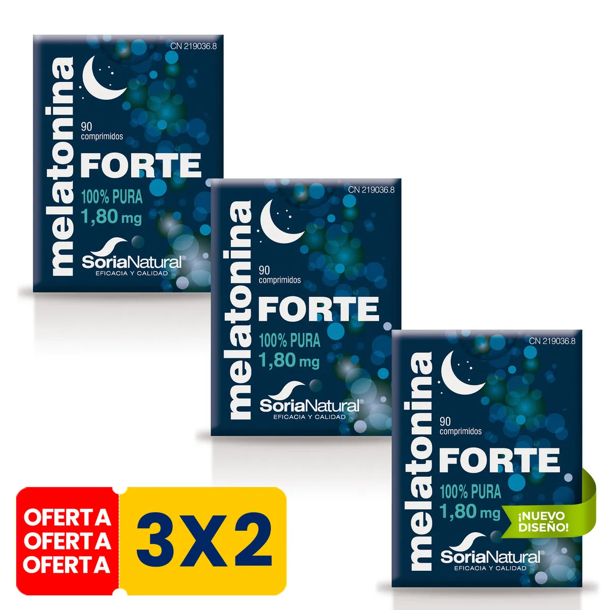 Pack 3x2 Vit & Min 31 Melatonin Travel (90X50Mg) Soria Natural