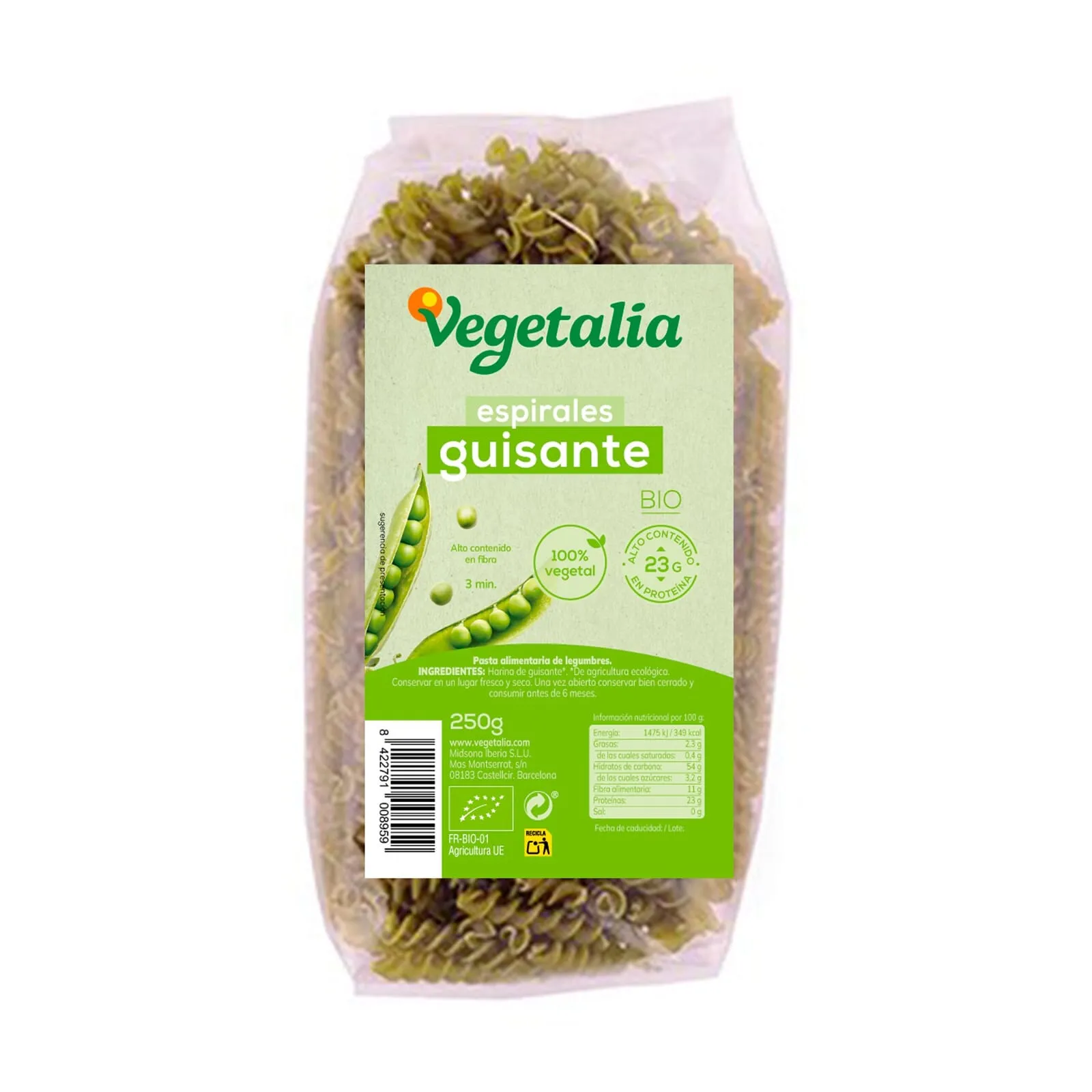 Espirales De Guisantes Bio 250g