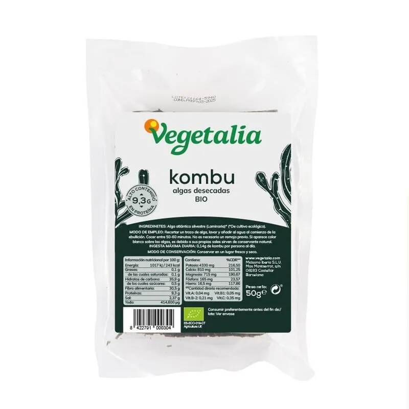 Algas Kombu Desecadas Eco Vegan 50g