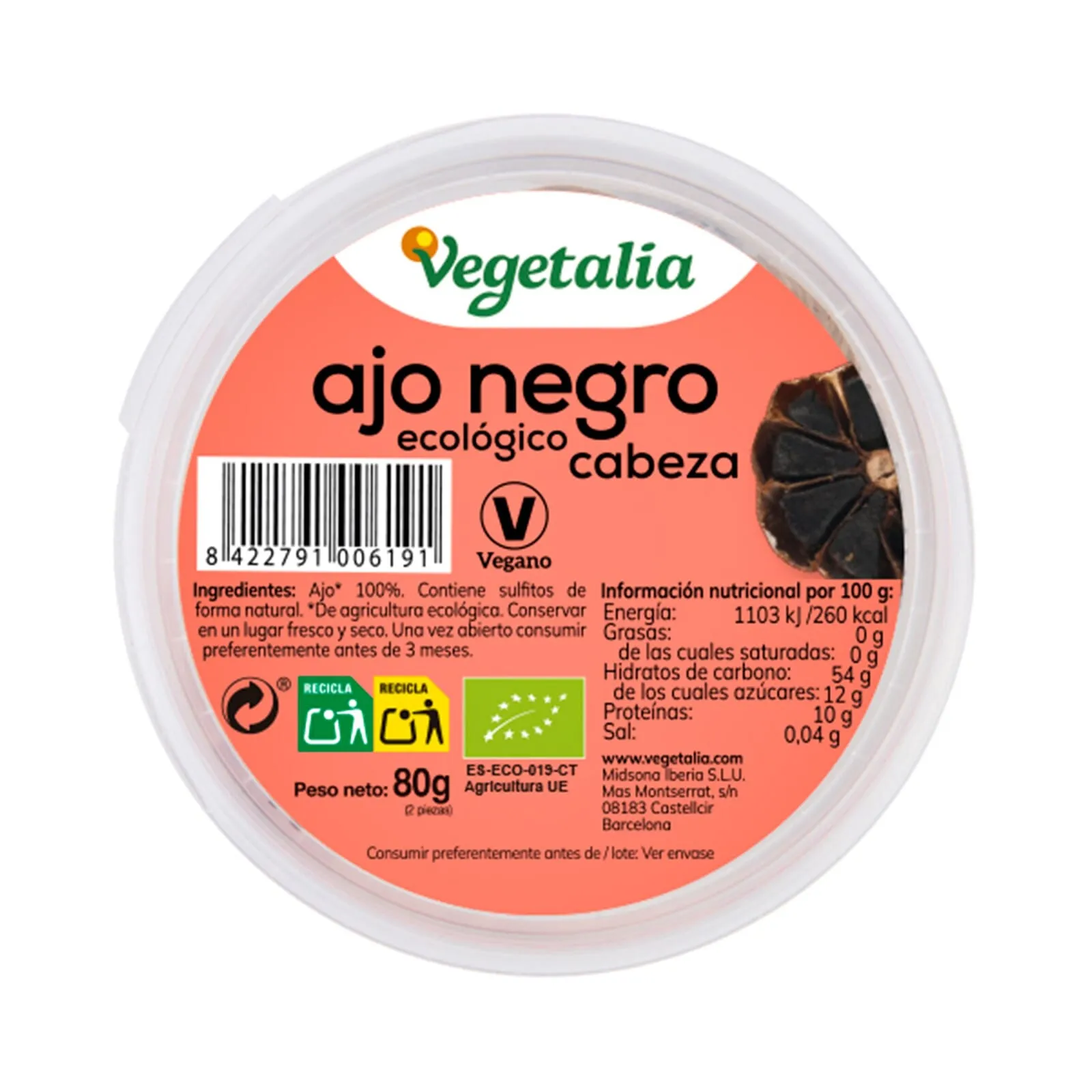 Ajo Negro Fermentado Vegan Bio 2 Uds