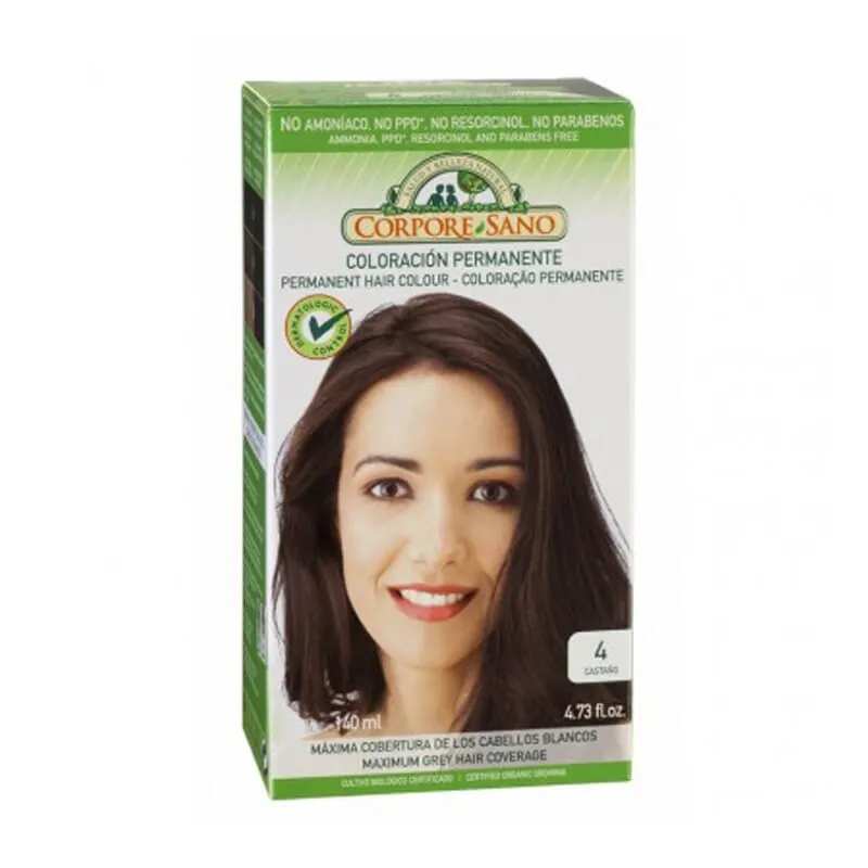 Tinte Permanente Castaño Nº 4 140ml