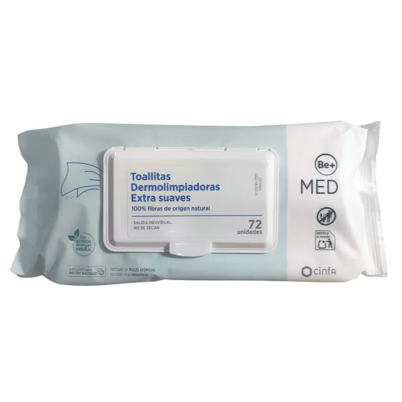Be+ Pediatrics Toallitas Dermolimpiadoras extra suaves  72 Ud