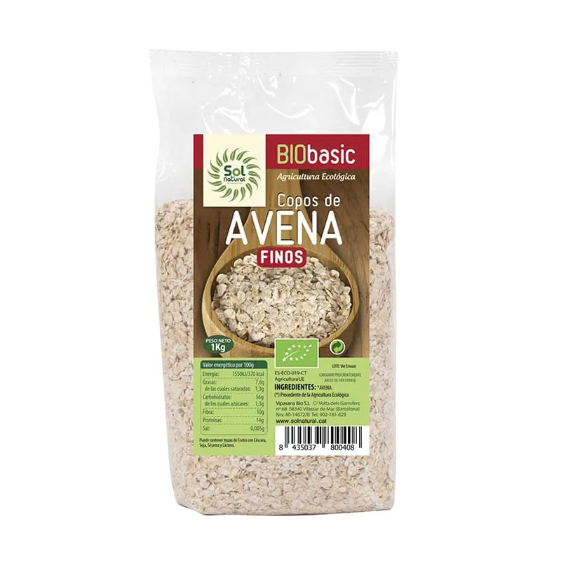 Copos de Avena Finos Bio 1kg