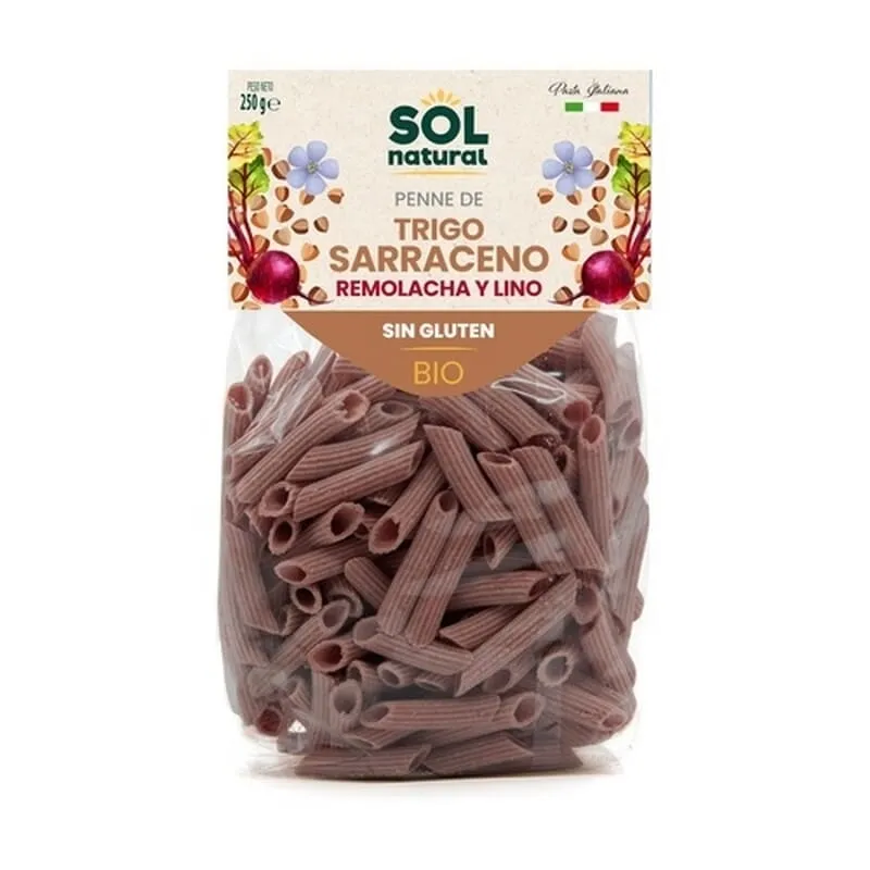 Macarrones Trigo Sarraceno Remolacha Lino Sin Gluten