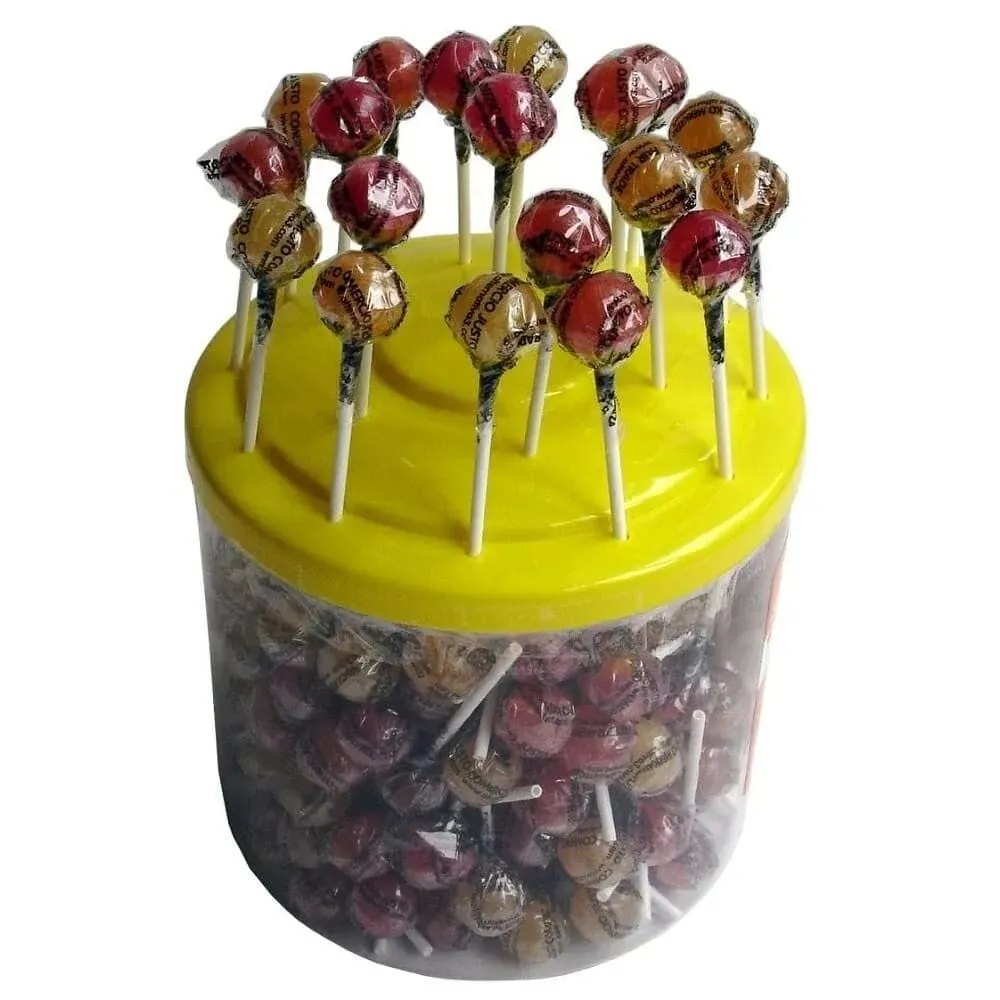 Expositor Chupis Caramelo Con Palo 200 Uds