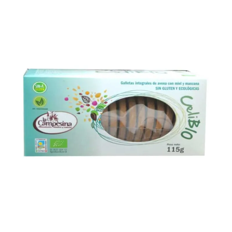 Galletas Integrales Avena Manzana y Miel CeliBIO 115g