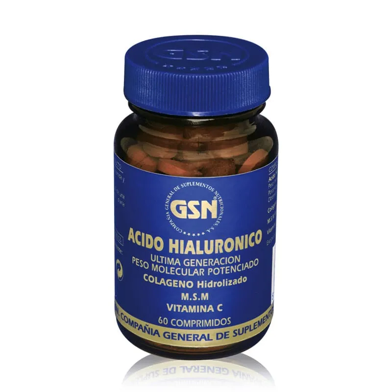 Ácido Hialurónico Colágeno y Vitamina C 60 Tabs