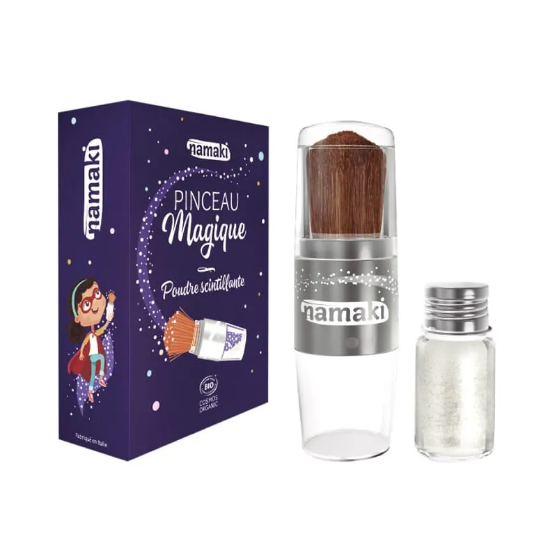 Namaki Pincel Mágico Polvo Brillante Color Plata 4g