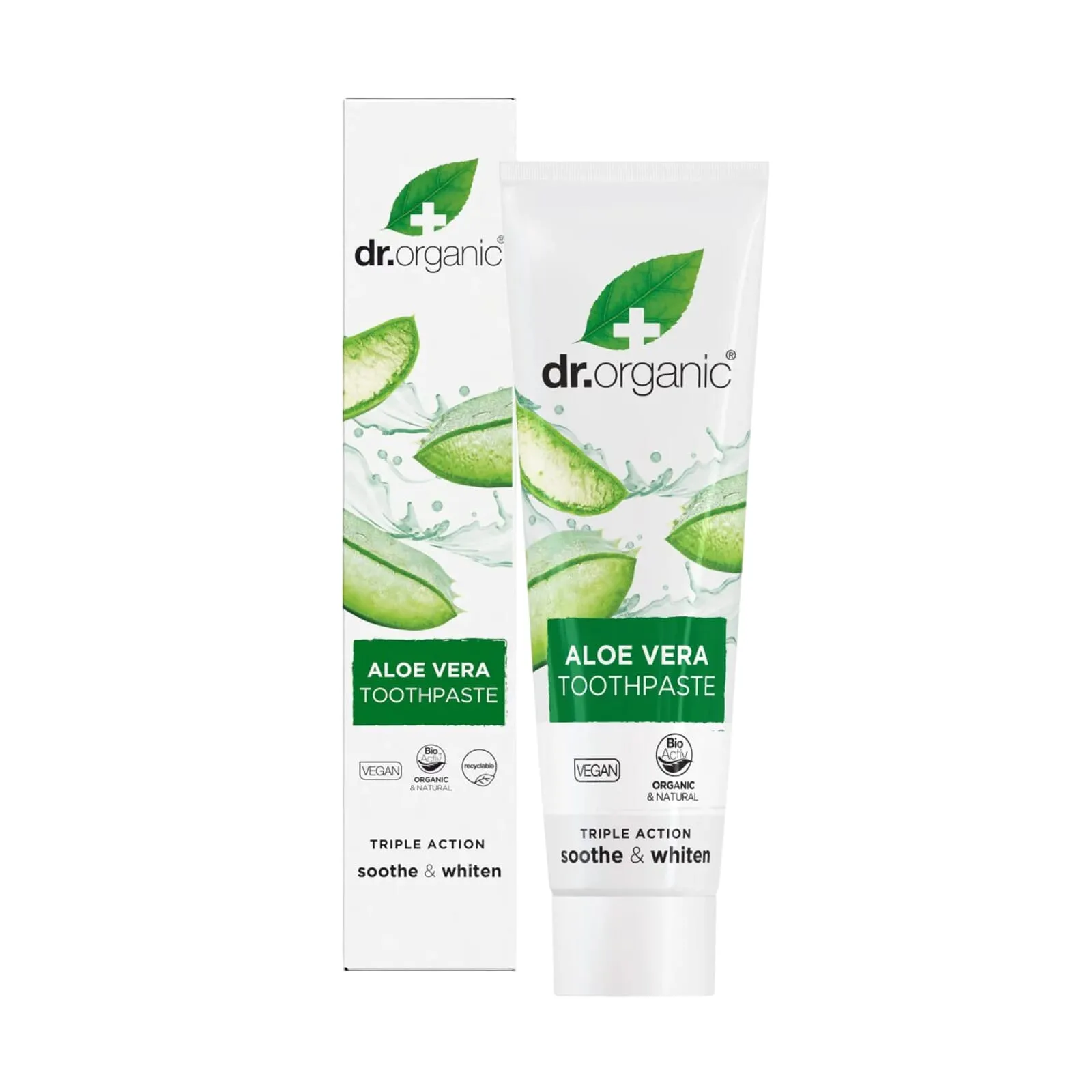 Dr Organic Pasta de dientes de Aloe Vera orgánico 100ml