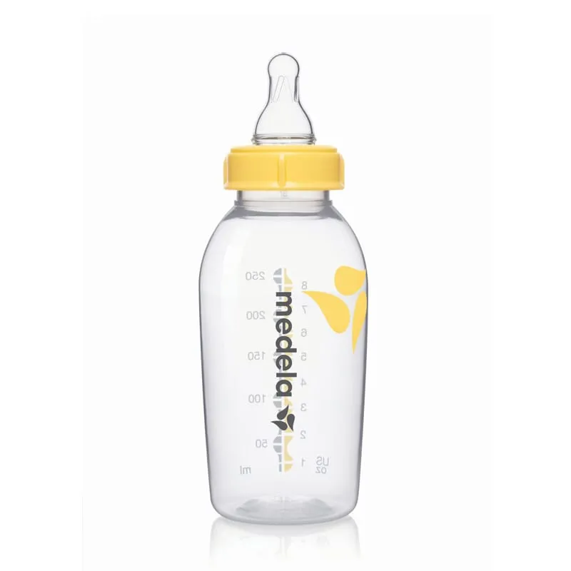 Biberón Leche Materna con Tetina Flujo Medio 250ml-Medela