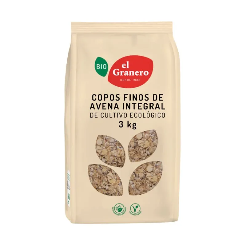 Copos Suaves De Avena Integral Bio 3 Kg
