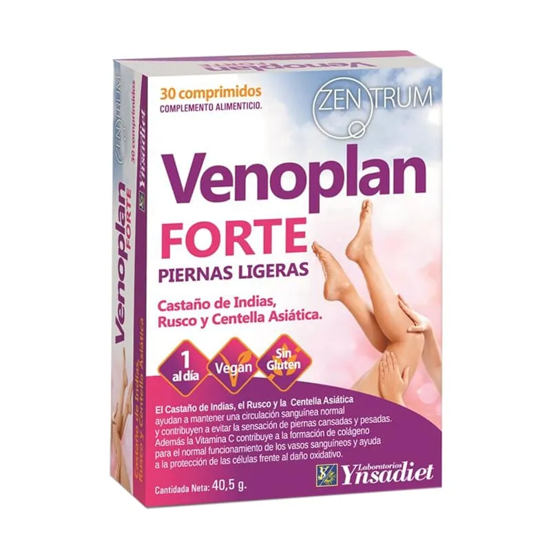 Zentrum Venoplan Forte 30 Tabs -Ynsadiet -Piernas cansadas