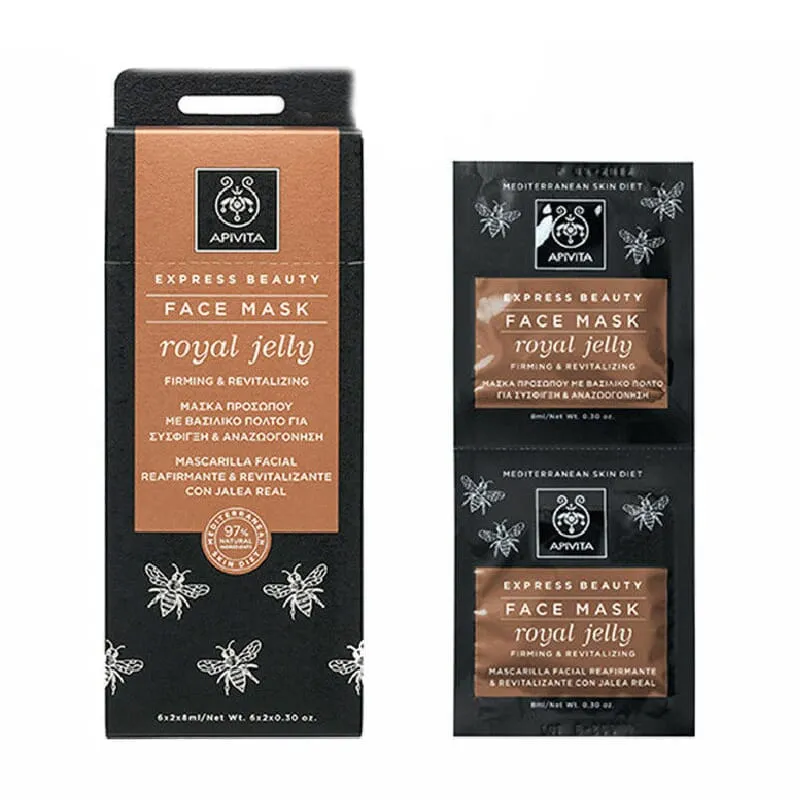 New Express Beauty Mascarilla Facial Reafirmante Jalea Real 2 Uds de 8ml