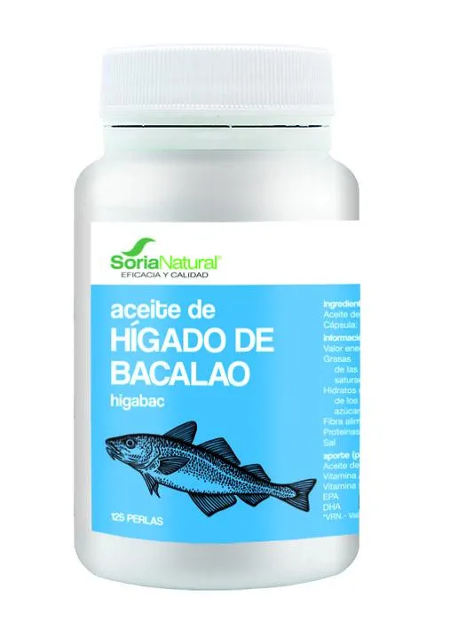 Higabac Soria Natural Perlas hígado de bacalao