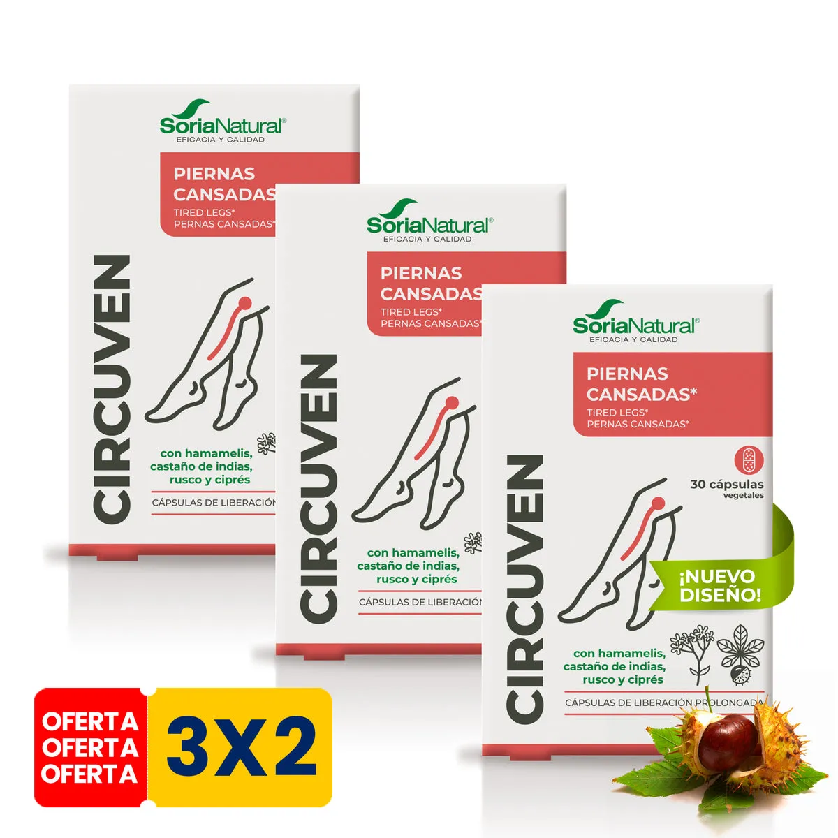 Pack 3x2 19C Circuven 30 cápsulas Soria Natural