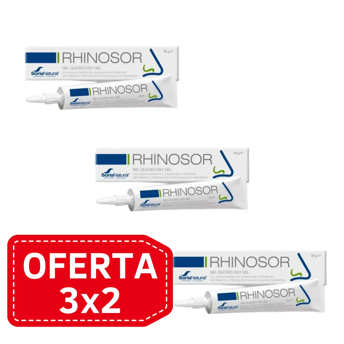 Pack 3x2 Rhinosor 30 gr Soria Natural