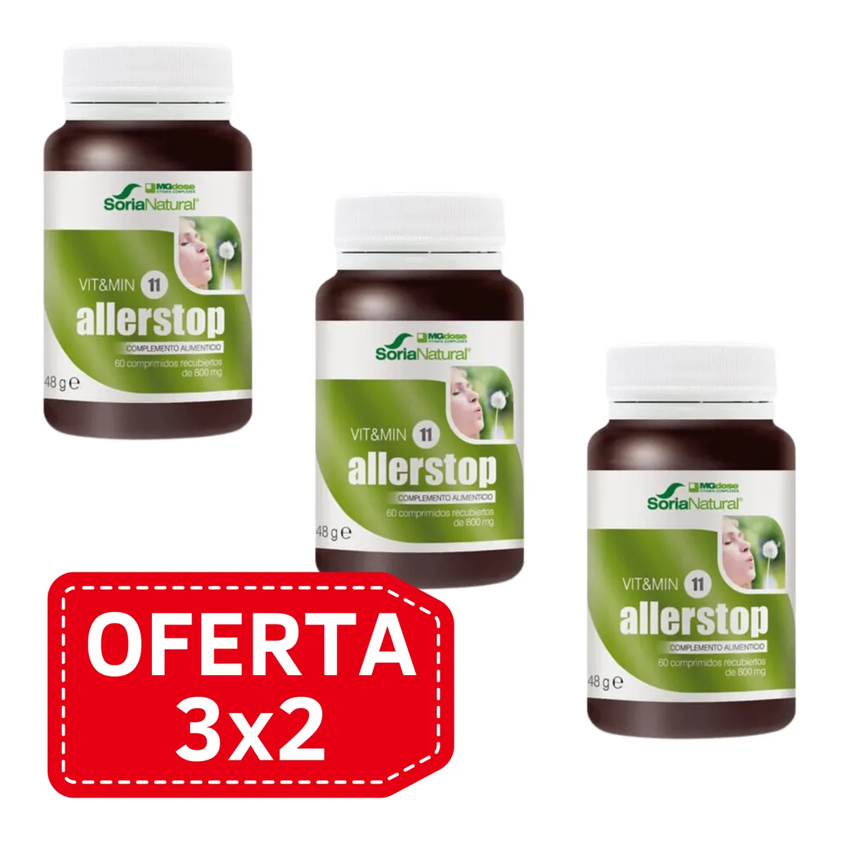 Pack 3x2 Vit & Min Allerstop (30 Comp) Soria Natural