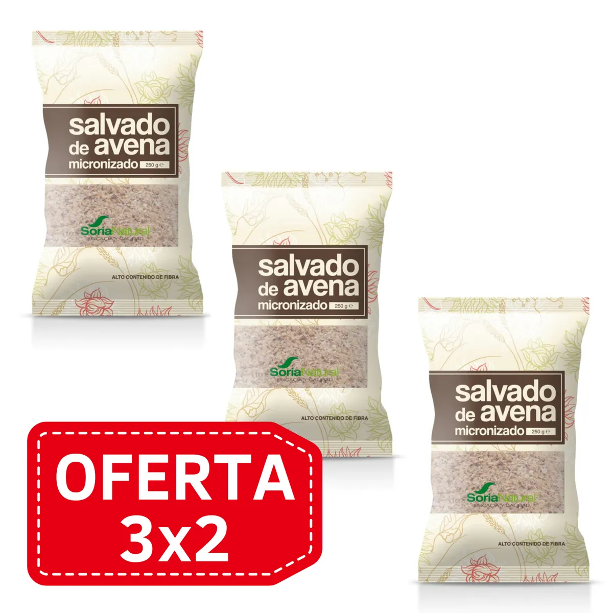 PACK 3X2 SALVADO DE AVENA BOLSA SORIA NATURAL