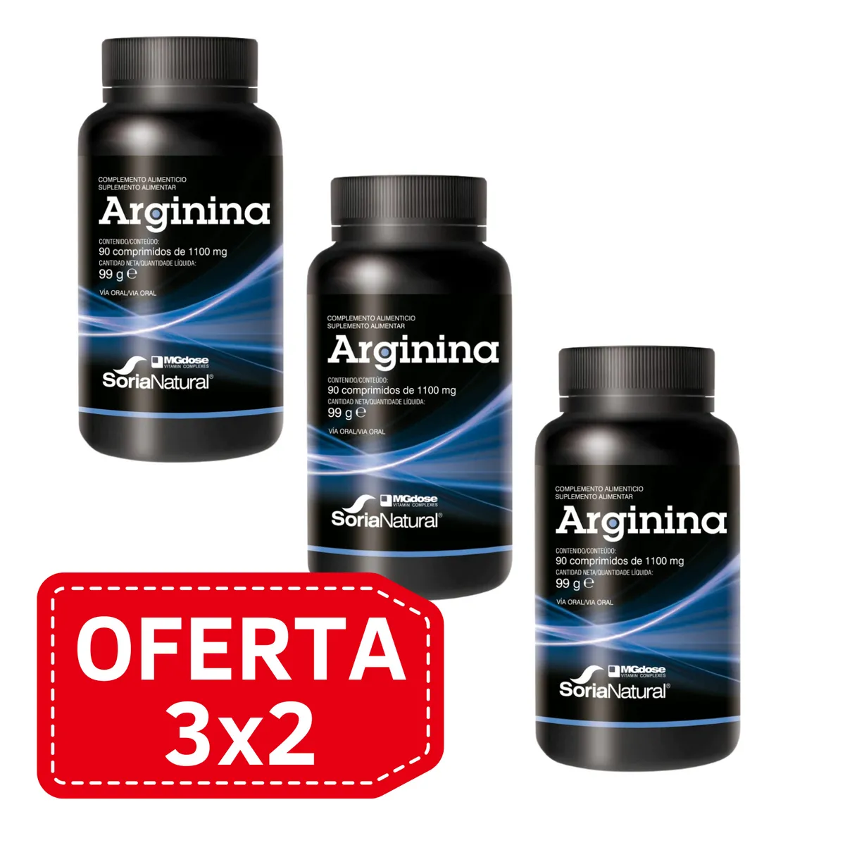 Pack 3x2 Arginina 90comp. Soria Natural