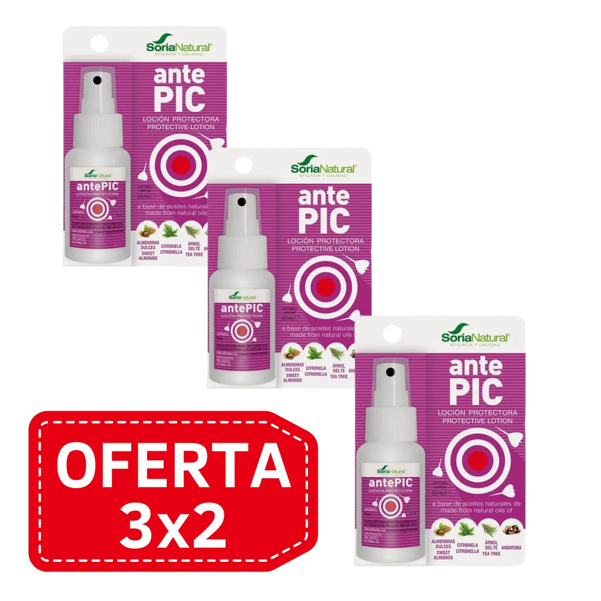 Pack 3x2 Antepic Loción Protectora 50ml Soria Natural