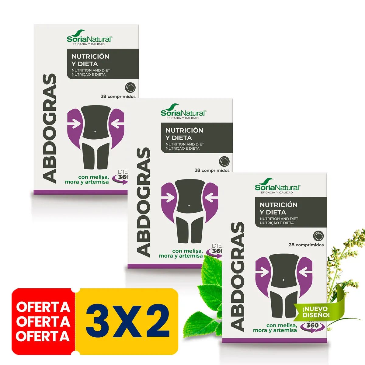 Pack 3x2 Abdogras Soria Natural